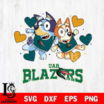 UAB Blazers Bluey & Bingo 10 Svg Eps Dxf Png File, NCAA svg, Digital Download, Instant Download