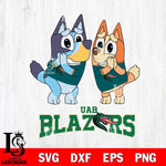 UAB Blazers Bluey & Bingo 5 Svg Eps Dxf Png File, NCAA svg, Digital Download, Instant Download