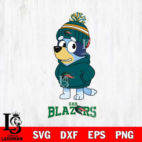 UAB Blazers Bluey Hoodie rugby Svg Eps Dxf Png File, Digital Download ,Instant Download, Cricut File