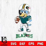 UAB Blazers Bluey rugby Svg Eps Dxf Png File, Digital Download ,Instant Download, Cricut File