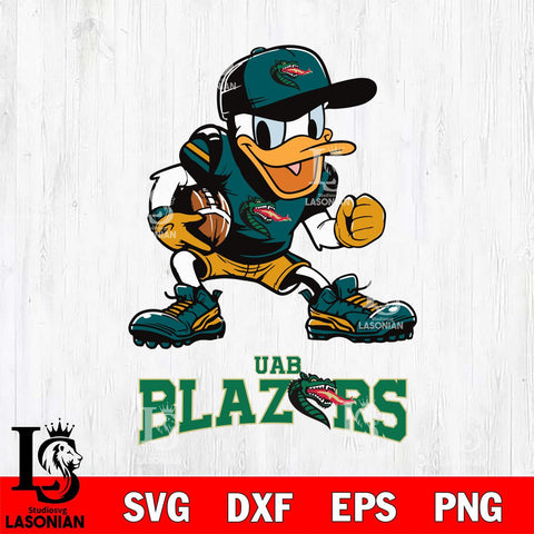 UAB Blazers Donal Duck Disney, Svg Eps Dxf Png File, Digital Download