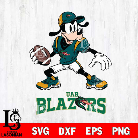 UAB Blazers Goofy Disney, Svg Eps Dxf Png File, Digital Download