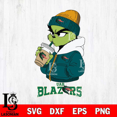 UAB Blazers Grinch Bougie Sport Svg Eps Dxf Png File, Digital Download, Instant Download