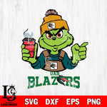 UAB Blazers Grinch with coffee Svg Eps Dxf Png File, Digital Download, Instant Download