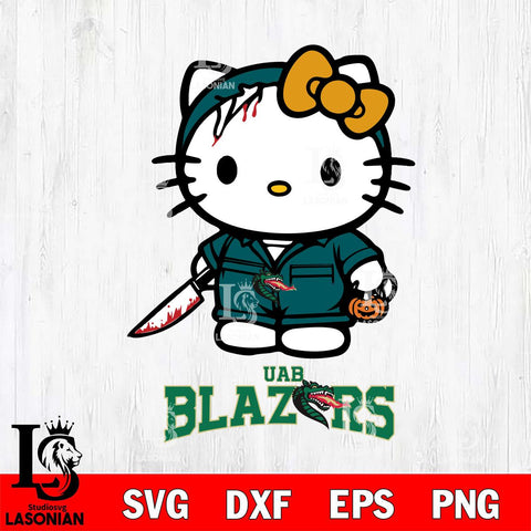 UAB Blazers Hello Kitty Horror 5 Svg Eps Dxf Png File, Digital Download