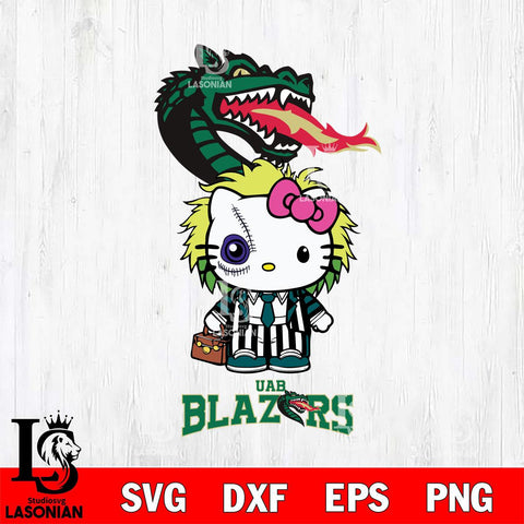 UAB Blazers Hello Kitty Horror 8 Svg Eps Dxf Png File, Digital Download