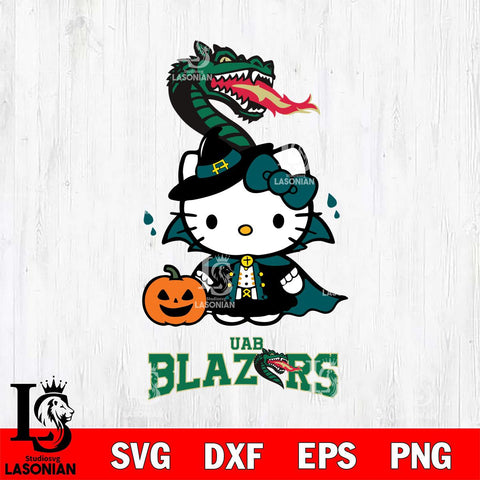 UAB Blazers Hello Kitty Horror 9 Svg Eps Dxf Png File, Digital Download