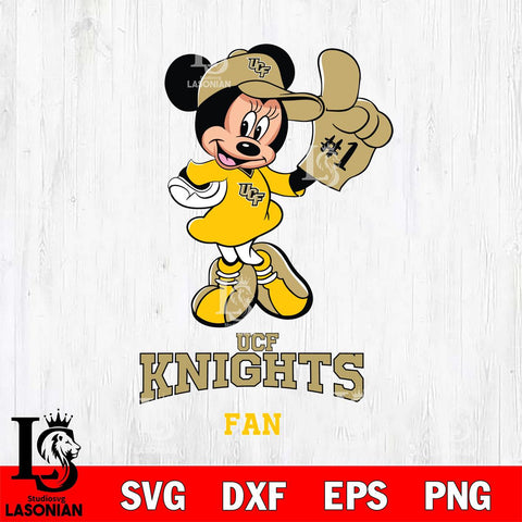 UCF Knights #1 Fan Minnie Mouse Svg Eps Dxf Png File, Digital Download, Instant Download