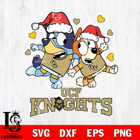 UCF Knights Bluey Christmas NFL Svg Eps Dxf Png File, Digital Download