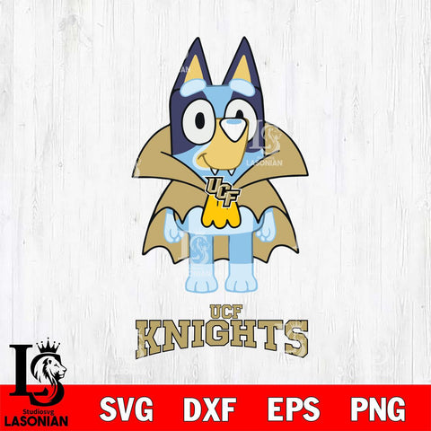 UCF Knights Bluey Dracula Halloween Svg Eps Dxf Png File, Digital Download, Instant Download