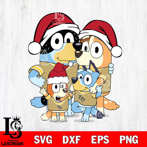 UCF Knights Bluey Family Christmas Svg Eps Dxf Png File, Digital Download, Instant Download