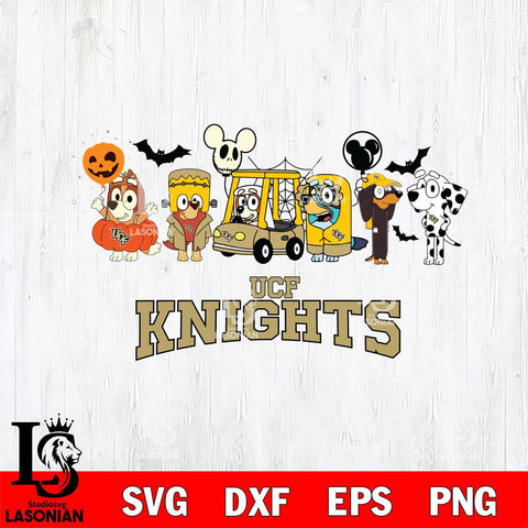 UCF Knights Bluey Halloween Svg Eps Dxf Png File, Digital Download, Instant Download