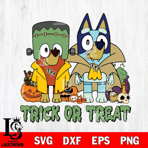 UCF Knights Bluey Halloween Trick or Treat Svg Eps Dxf Png File, Digital Download, Instant Download