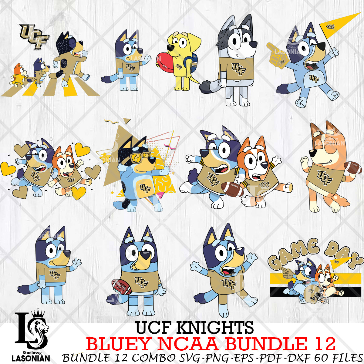 UCF Knights Bluey NCAA Bundle 12 – lasoniansvg