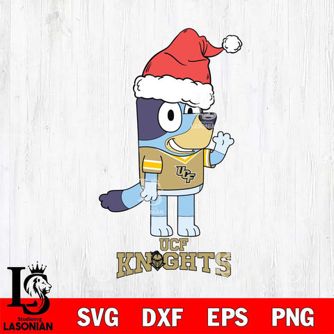 UCF Knights Christmas Bluey Say Hi Cut Files,Bluey Cricut,Christmas Svg , Bluey svg , Digital Download, dxf eps png pdf file