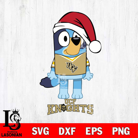 UCF Knights Christmas Bluey Sport Cut Files,Bluey Cricut,Christmas Svg , Bluey svg , Digital Download, dxf eps png pdf file