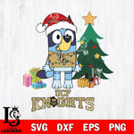 UCF Knights Christmas Bluey Tree Sport Cut Files,Bluey Cricut,Christmas Svg , Bluey svg , Digital Download, dxf eps png pdf file