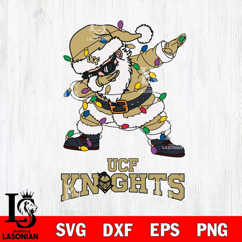 UCF Knights Dabbing Santa Claus Ugly Christmas Svg dxf eps png pdf file,NCAA svg,Digital Download,Cricut file