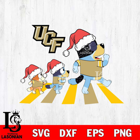 UCF Knights Family Bluey Walking Christmas Svg Eps Dxf Png File, Digital Download, Instant Download