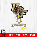 UCF Knights Fan Girl Svg Eps Dxf Png File, Digital Download, Instant Download