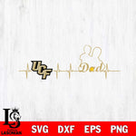 UCF Knights Father Heart Beat Svg Eps Dxf Png File, Digital Download, Instant Download