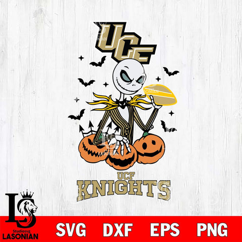 UCF Knights Jack Skellington 2 halloween Svg Eps Dxf Png File, NCAA svg, Digital Download, Instant Download