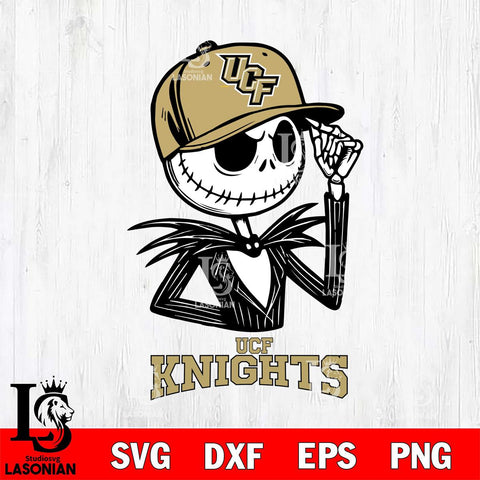 UCF Knights Jack Skellington 3 Halloween Svg Eps Dxf Png File, NCAA svg, Digital Download, Instant Download