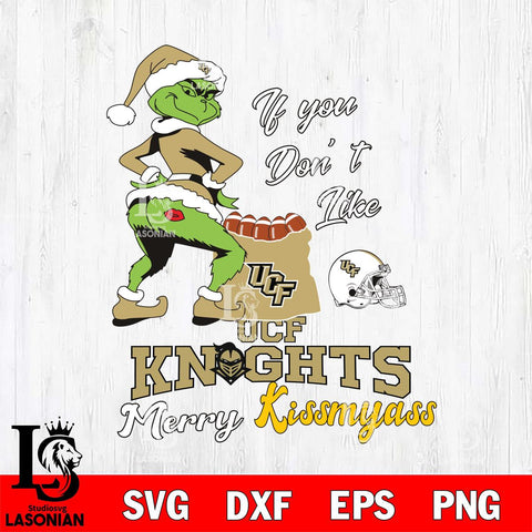 UCF Knights Merry kissmyass grinch Svg Eps Dxf Png File,NCAA Svg Files,Digital Download,Sublimation,Instant Download