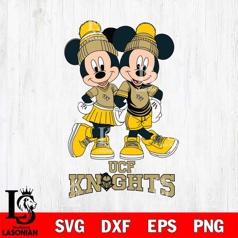 UCF Knights Mickey And Minnie Mouse Football Svg Eps Dxf Png File, NCAA svg , File Cut , Digital Download , Instant Download, Cut Svg Files