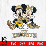 UCF Knights Mickey Minnie Mouse Football Sit Svg Eps Dxf Png File, NCAA svg , File Cut , Digital Download , Instant Download, Cut Svg Files