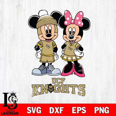 UCF Knights Mickey Minnie Mouse Pink Svg Eps Dxf Png File, NCAA svg , File Cut , Digital Download , Instant Download, Cut Svg Files