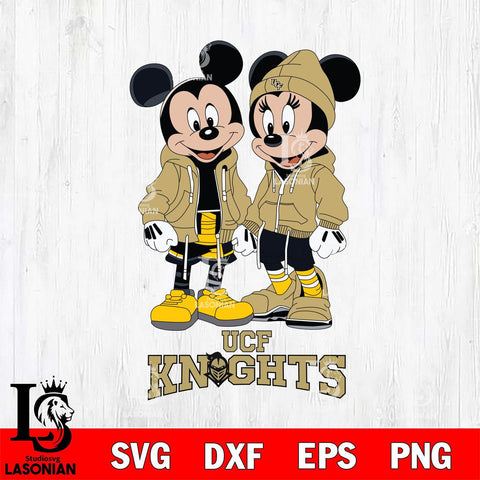 UCF Knights Mickey Minnie Mouse Rugby Svg Eps Dxf Png File, NCAA svg , File Cut , Digital Download , Instant Download, Cut Svg Files