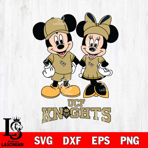 UCF Knights Mickey Minnie Rugby Svg Eps Dxf Png File, NCAA svg , File Cut , Digital Download , Instant Download, Cut Svg Files