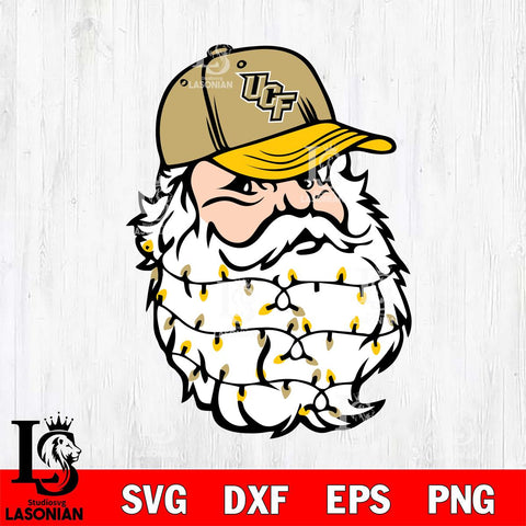 UCF Knights Santa Claus Face Svg dxf eps png pdf file,NCAA svg,Digital Download,Cricut file