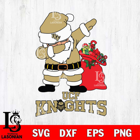 UCF Knights Santa Dabbing Christmas Svg dxf eps png pdf file,NCAA svg,Digital Download,Cricut file