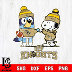 UCF Knights Snoopy & Bluey Football Svg Eps Dxf Png File,NCAA Svg Files,Chill Guy svg ,Digital Download ,Instant Download, Cricut File