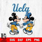 UCLA Bruins Fan Minnie And Mickey Love Svg Eps Dxf Png File, Digital Download, Instant Download