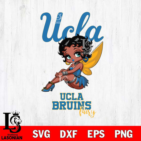 UCLA Bruins Beauty Black Fairy Betty Boop, Svg Eps Dxf Png File, Digital Download