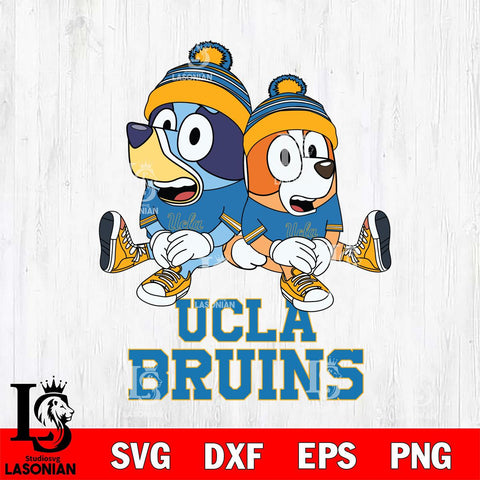 UCLA Bruins Bluey & Bingo 8 Svg Eps Dxf Png File, NCAA svg, Digital Download, Instant Download