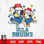 UCLA Bruins Bluey Christmas NFL Svg Eps Dxf Png File, Digital Download