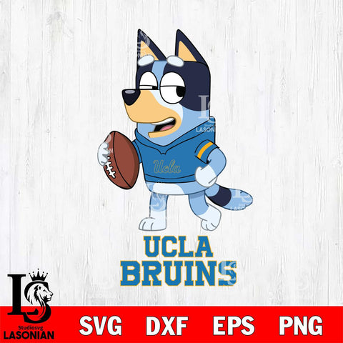 UCLA Bruins Bluey Football Sport Svg Eps Dxf Png File, Digital Download ,Instant Download, Cricut File