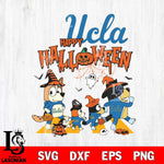 UCLA Bruins Bluey Halloween Family Svg Eps Dxf Png File, Digital Download, Instant Download