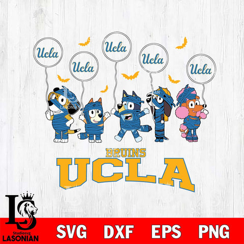 UCLA Bruins Bluey Halloween Spooky Svg Eps Dxf Png File, Digital Download, Instant Download