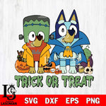 UCLA Bruins Bluey Halloween Trick or Treat Svg Eps Dxf Png File, Digital Download, Instant Download