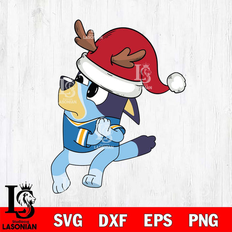 UCLA Bruins Bluey Santa Claus Christmas Svg Eps Dxf Png File, Digital Download, Instant Download