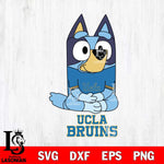 UCLA Bruins Bluey Styles Football Svg Eps Dxf Png File,NCAA Svg Files,Bluey svg ,Digital Download ,Instant Download, Cricut File