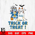 UCLA Bruins Bluey Trick or Treat Halloween Svg Eps Dxf Png File, Digital Download, Instant Download