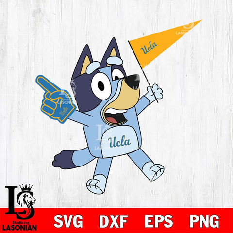 UCLA Bruins Bluey flag Svg Eps Dxf Png File, Digital Download, Instant Download