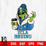 UCLA Bruins Boujee Grinch Girls Christmas Cut Files Cricut, Svg Dxf Eps Png file, Digital download , Silhouette