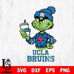 UCLA Bruins Boujee Grinch Heart Christmas Cut Files Cricut, Svg Dxf Eps Png file, Digital download , Silhouette